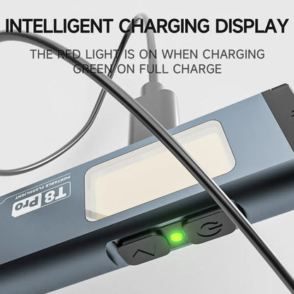 T8 Multi-Mode Pocket LED Flashlight - 1000 Lumens, Type-C Rechargeable, IPX4 Waterproof, Aluminum Alloy, Red and White Flashing, Pocket Flashlight Pleasure Silicone Flashlight